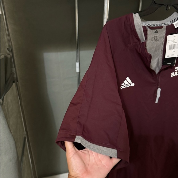 NEW WITH TAGS Sinton Adidas Baseball Men’s Icon Short Sleeve Cage Jacket - Picture 8 of 9